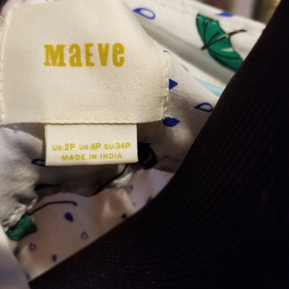 Anthropologie Maeve Long Sleeve Umbrella Raindrop Top - Picture 8 of 13